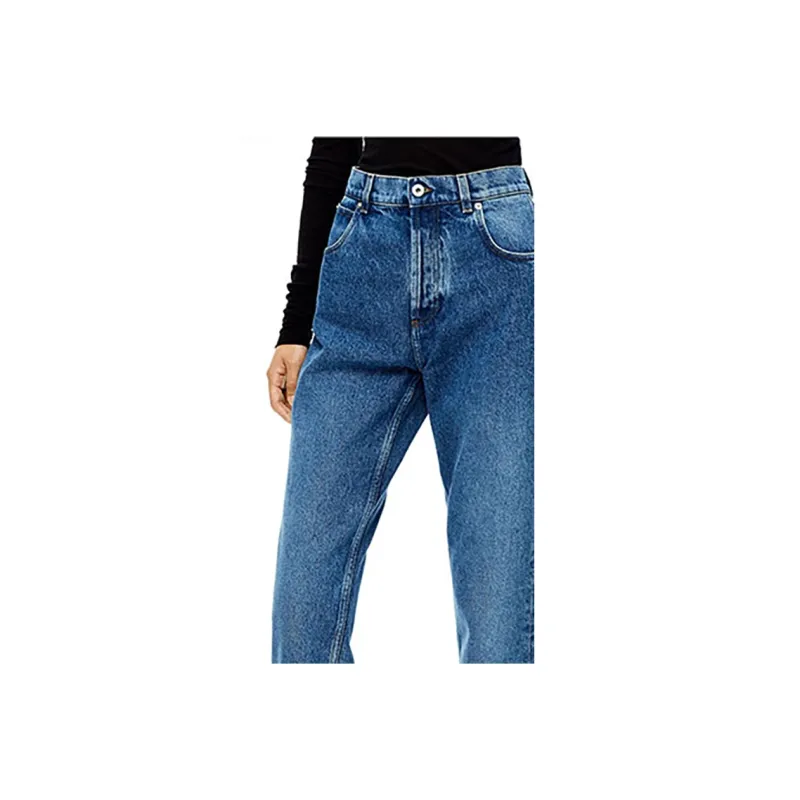 LOEWE Anagram Pocket Tapered Jeans 'Blue Denim'-4