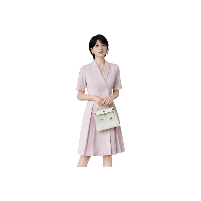 ONE SHALLOW Short Sleeved Dresses Women's Pink-0