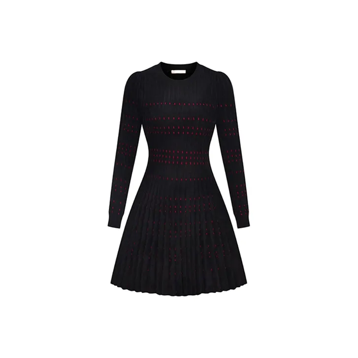 RARE Long Sleeved Dress Women's Black-0