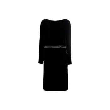 GUCCI Velvet Long Sleeve Dress Black