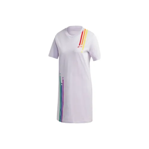 Adidas Originals Short Sleeved Dresses Women's Light Purple