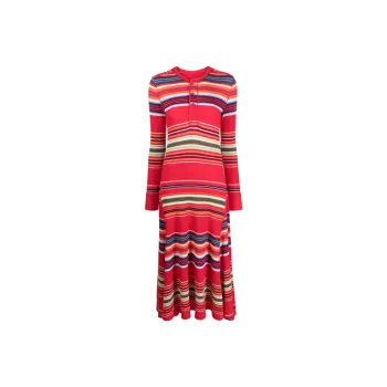Polo Ralph Lauren Long Sleeved Dresses Women's Red