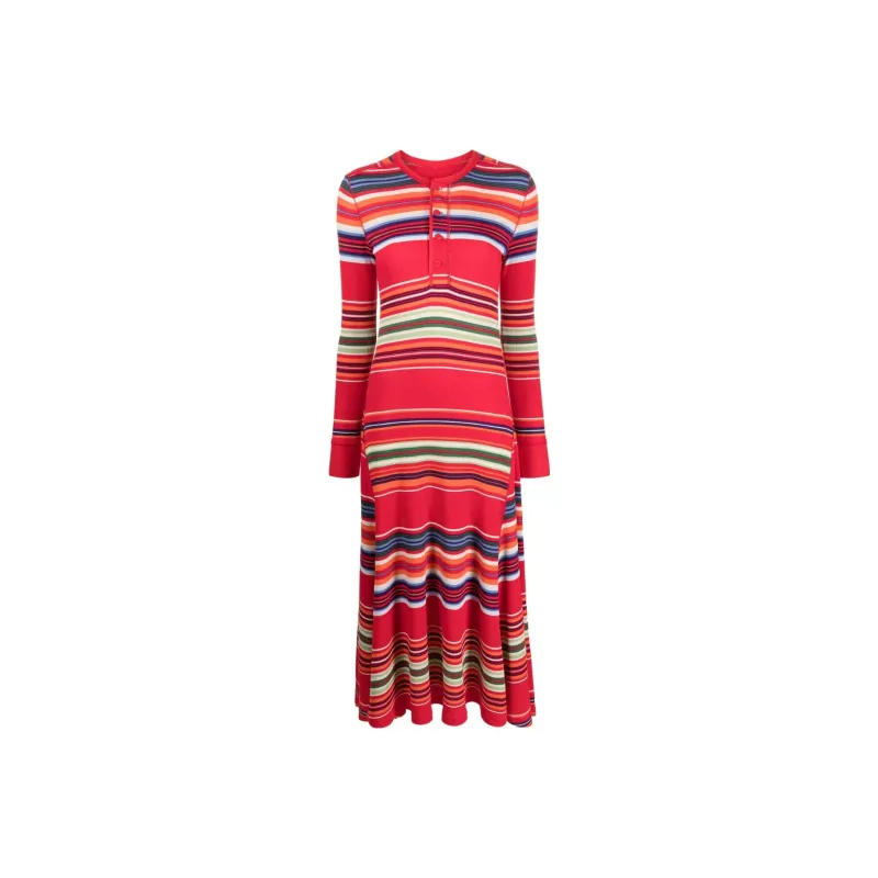 Polo Ralph Lauren Long Sleeved Dresses Women's Red-0