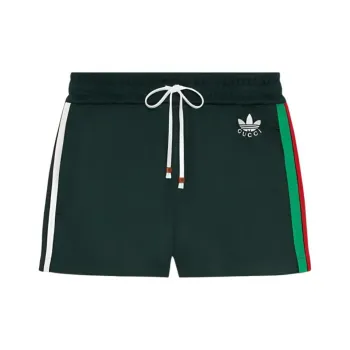 GUCCI X Adidas Jersey Shorts Dark Green