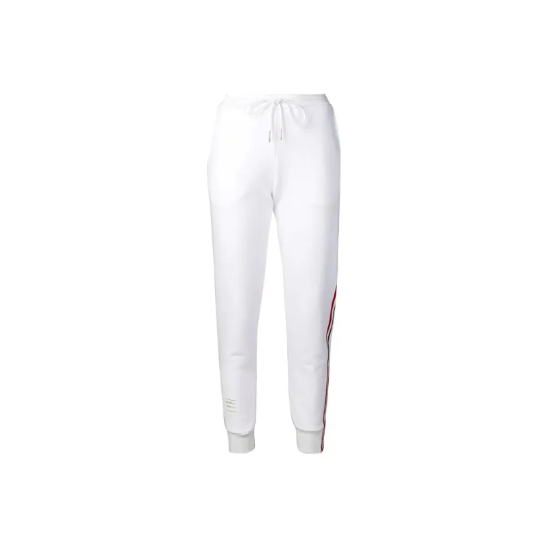 THOM BROWNE Logo Patch Side Band Sweatpants-0