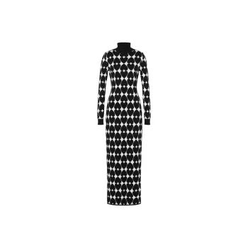 MOSCHINO Heart motif Intarsia knit Dress