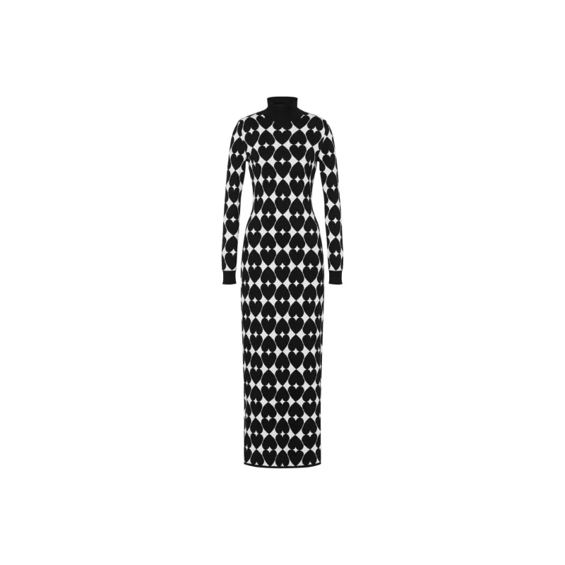 MOSCHINO Heart motif Intarsia knit Dress-0