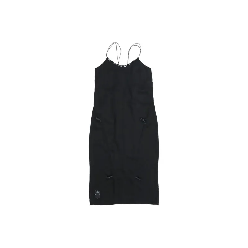 Mcq Drawstring Silk Midi Dress-0