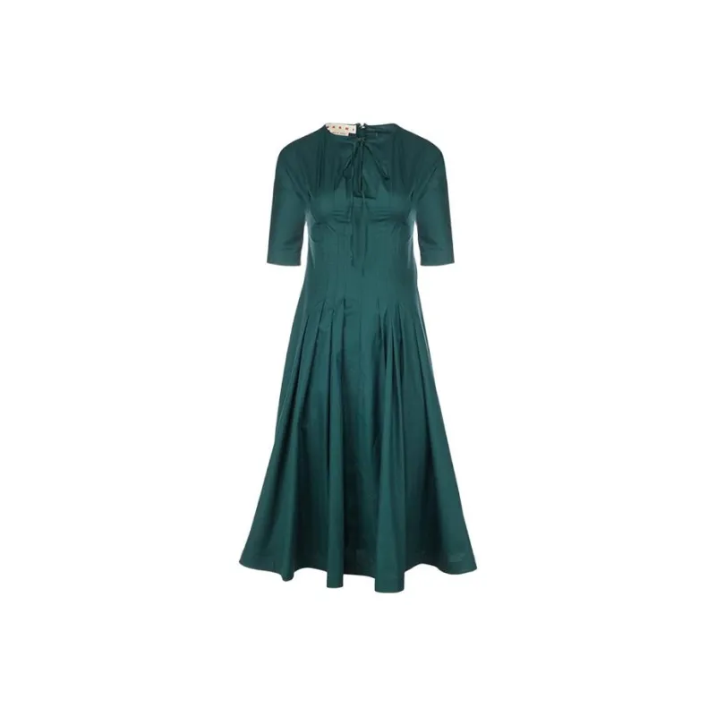 MARNI Short Sleeved Dresses Women's Green-0