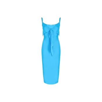 Patou Tie Detailed Sleeveless Midi Dress