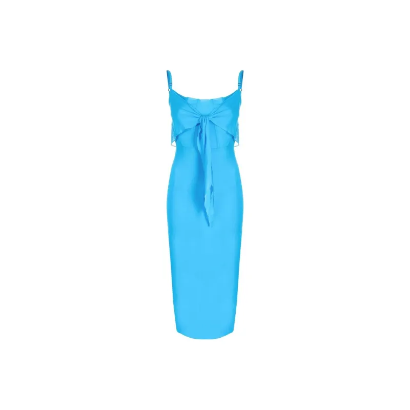 Patou Tie detail Midi Dress-0