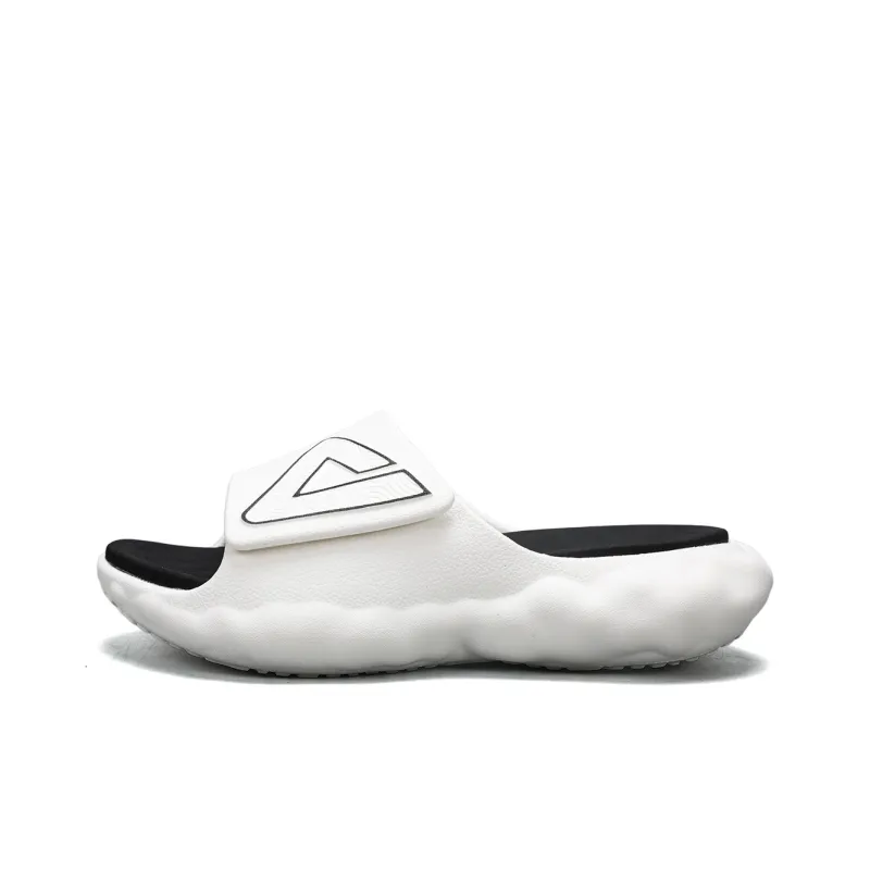 PEAK State Pole Cloud Slip Resistant Cushioning Slide Slippers Men's White Black-0