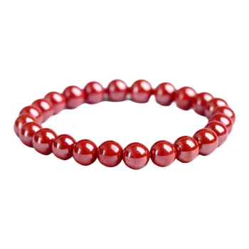 WUMZK Reconstructed Cinnabar Bracelets Unisex