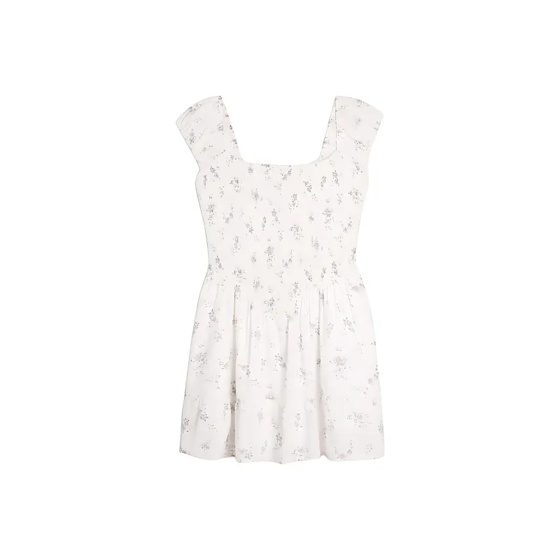 Hollister Short-Sleeved Dresses Women's White All Over Print-0