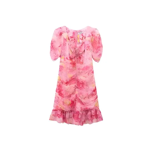 Bebe Short Sleeved Dresses Women's Pink