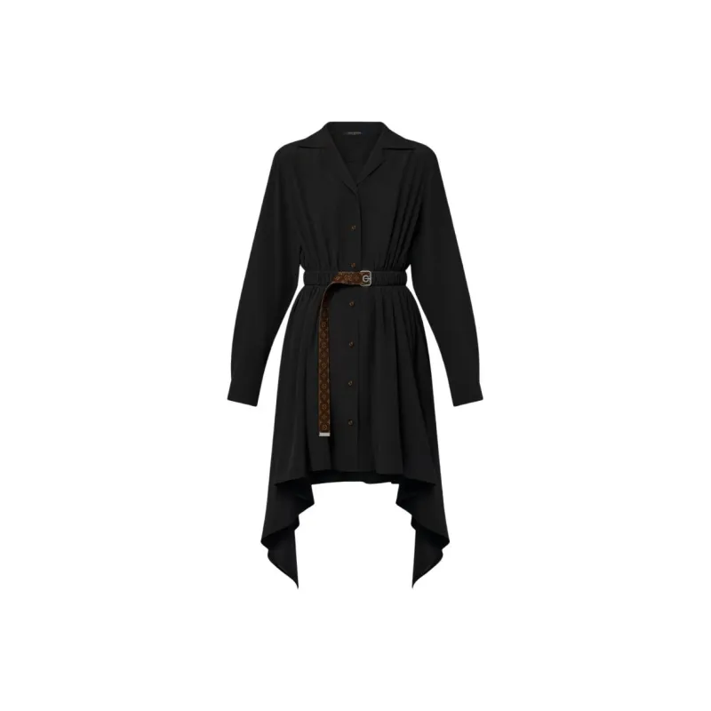 LOUIS VUITTON SS24 Long Sleeved Dress Women's Black-0