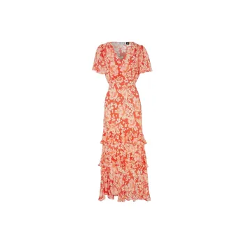 Rixo SS24 Short-Sleeved Dresses Women's Red