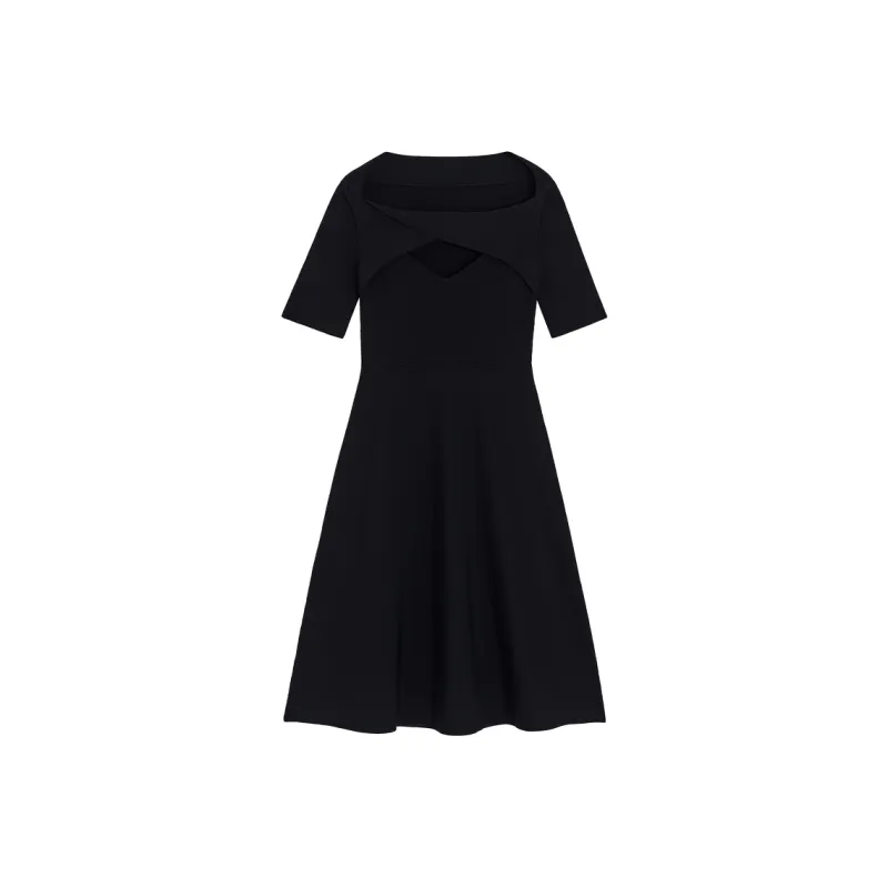Bebe Short Sleeved Dresses Women's Black-0