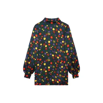 SAINT LAURENT Long Sleeved Dresses Women's Multicolor