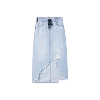 Miss Sixty Denim Long Skirts Women's Light Blue