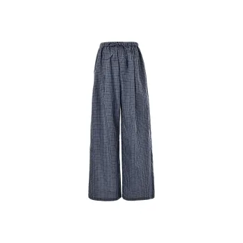SINBOS Casual Pants Women's Haze Blue Checked