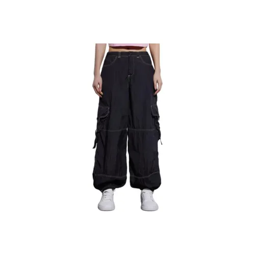 DRAGON FACE Casual Pants Women's Black