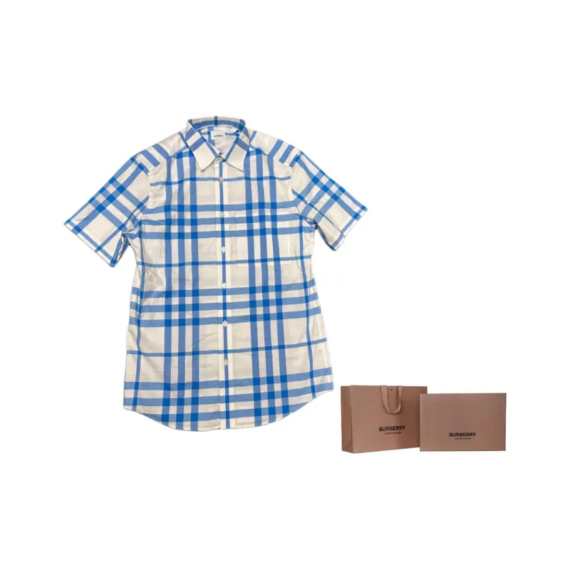 Burberry Shirts Men Blue-6