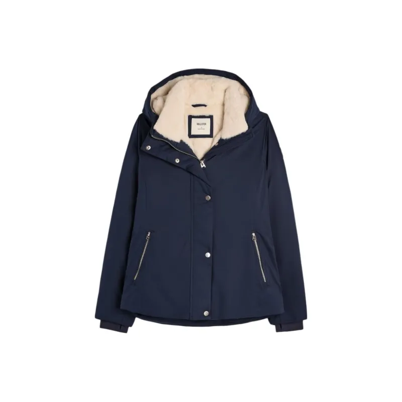 Hollister Puffer Jacket Women's Marine Blue-0