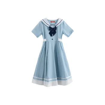 RTNH Short Sleeved Dresses Women's Light Blue