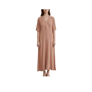HUBBISH Short-Sleeved Dresses Women's Light Brown