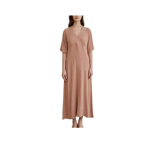 HUBBISH Short-Sleeved Dresses Women's Light Brown