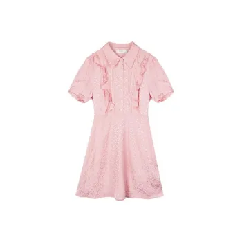 COACH Short Sleeved Dresses Women's Pink