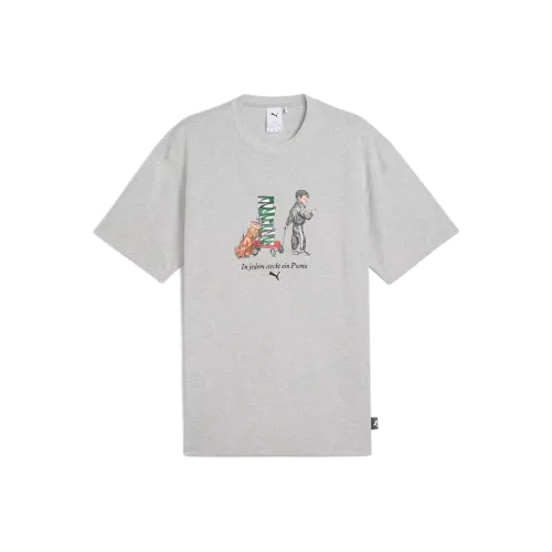 PUMA T Shirts Men Light Gray