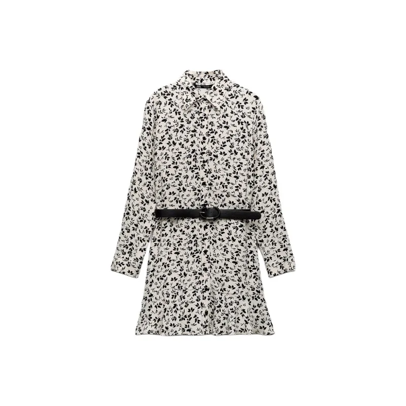 ZARA Long Sleeved Dresses Women's Yellow-0