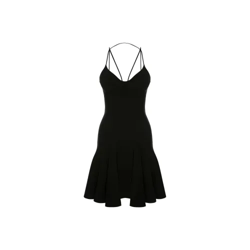 Alexander McQueen Strappy Fluted Mini Dress