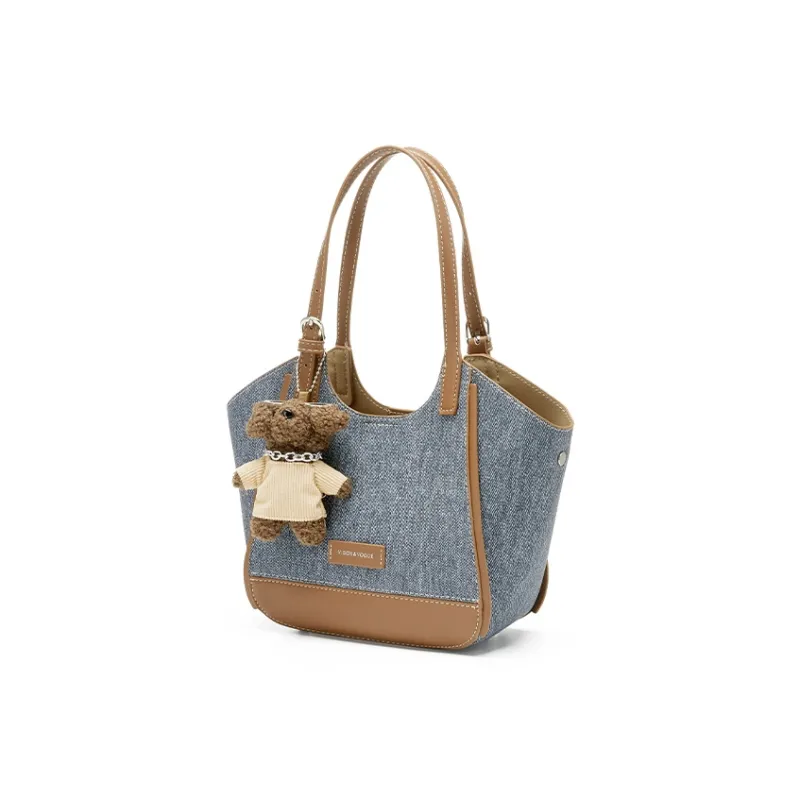 JOSINY Synthetic Leather One Shoulder Handbag Women's Dark Blue-1