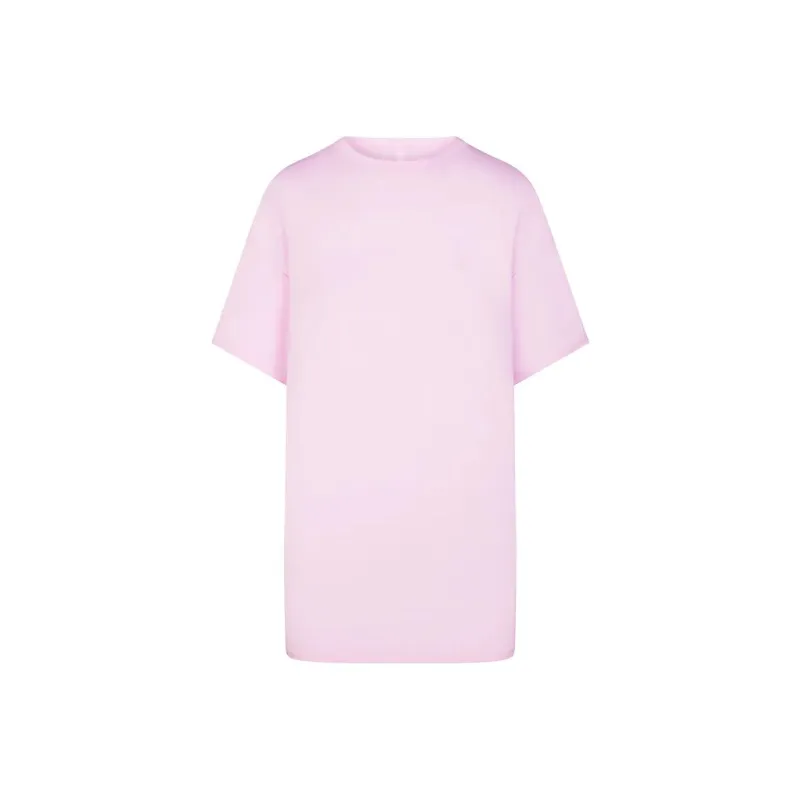 SKIMS SLEEP T-SHIRT MINI DRESS Short-Sleeved Dresses Women's CHERRY BLOSSOM/Cherry Blossom-0