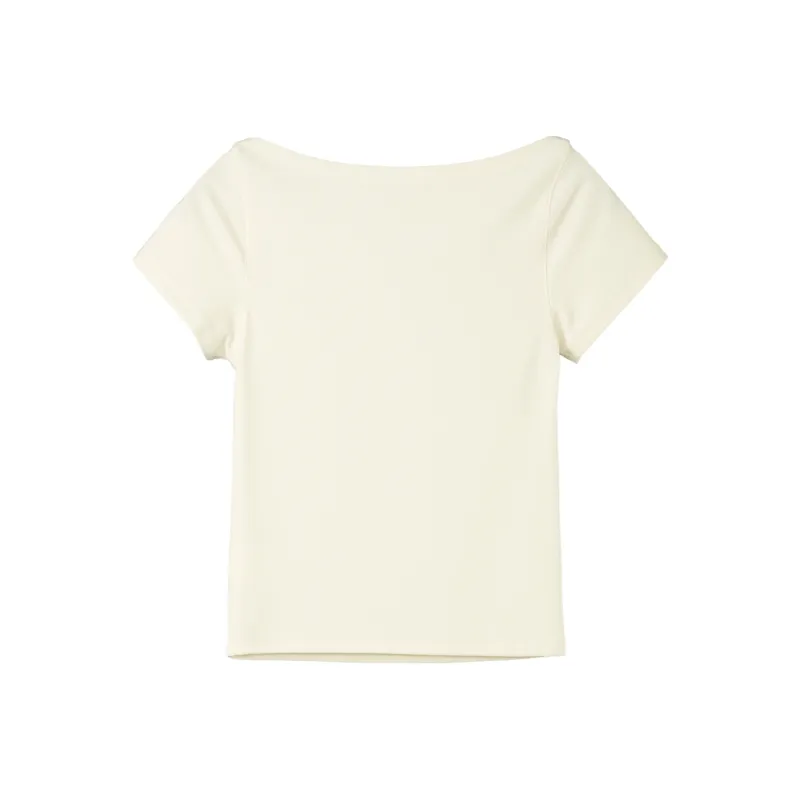 Fstudio Summer High Rise Petite Boat Neck Short Sleeved T Shirts Women's-2