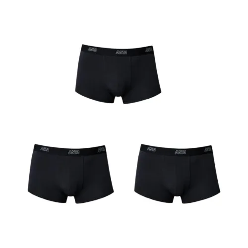 Anta Life Collection Underpants Men's 3 Pack Basic Black