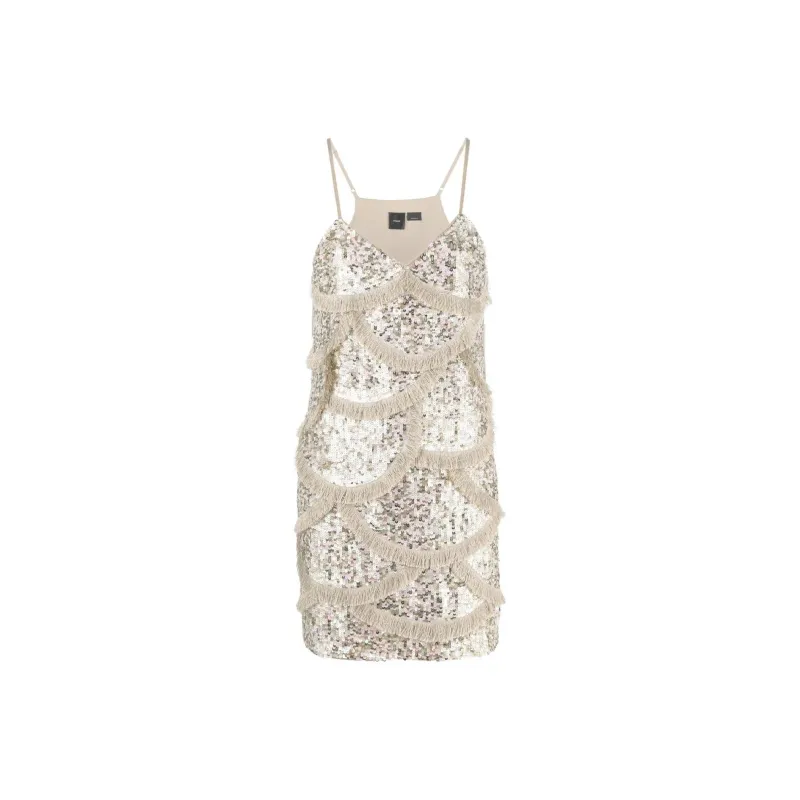 PINKO Slip Dresses Women's Beige-0