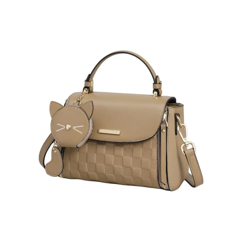 EBLAN Cow Leather Handbag, Shoulder Bag, Crossbody Bag Regular Women's Elephant Gray-2