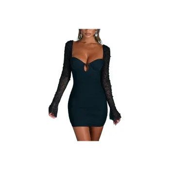 OH POLLY ST. GERMAIN Long-Sleeved Dresses Women's Black