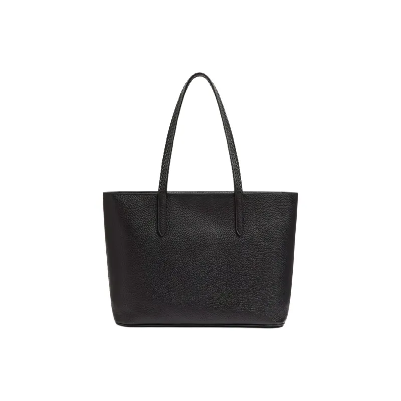 Valentino Grain Calfskin Tote Bag, Shopping Bag, Shoulder Bag Women's Black-3