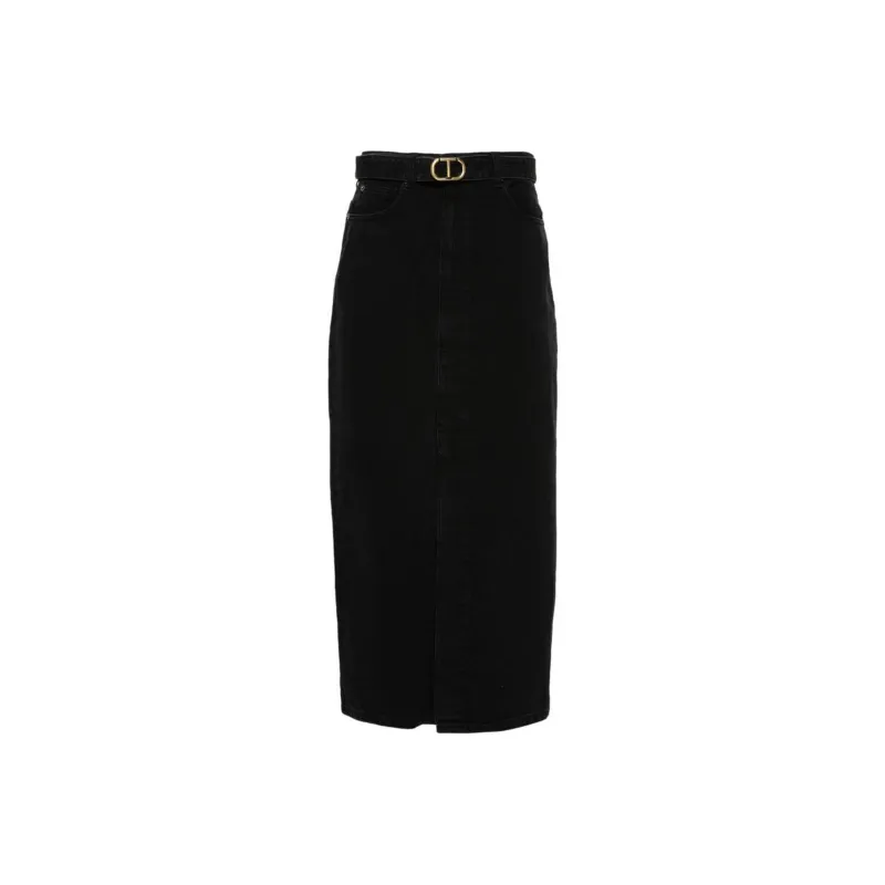 Twinset Denim Belt Skirt-0