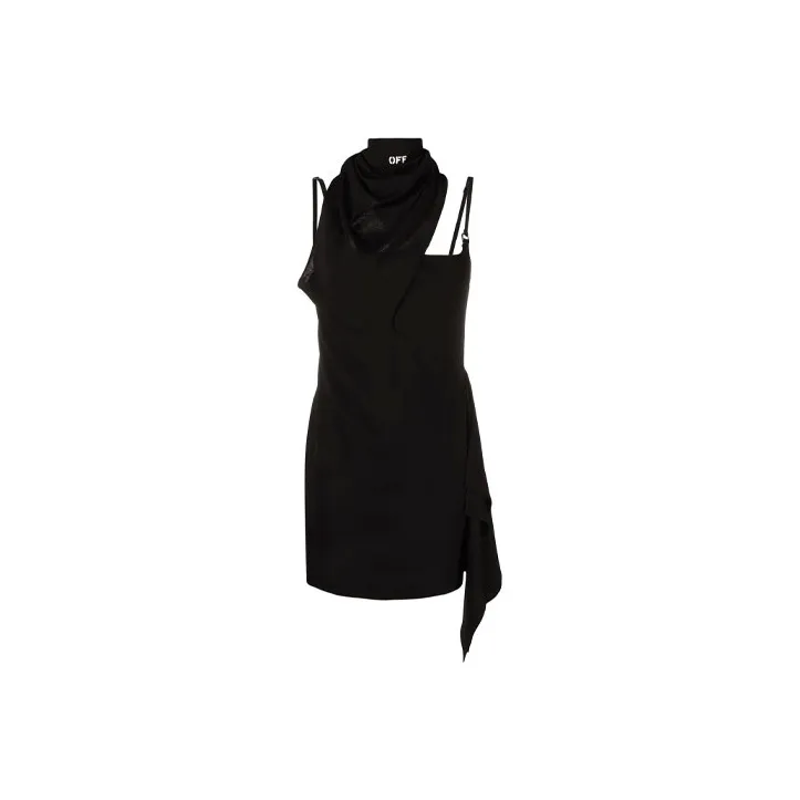OFF WHITE Scarf Detail Sleeveless Dress-0