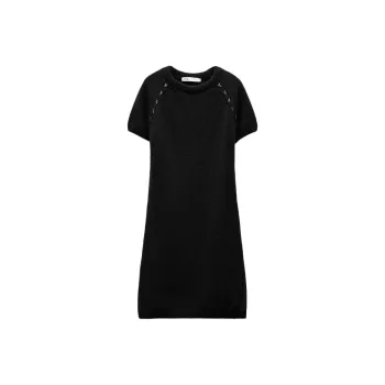 ZARA Short Sleeved Dress Women's Black