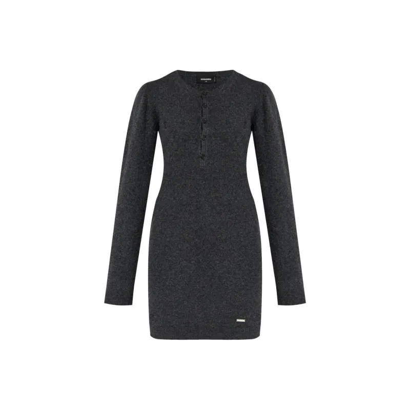 DSQUARED 2 Long Sleeved Knitted Dress-0