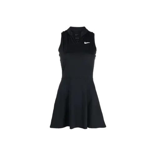 Nike Women's Court Dri FIT Victory Tennis Dress Black/White