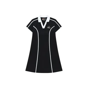 FILA FUSION Short Sleeved Dresses Women's Pitch Black