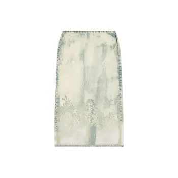 DIESEL Denim Long Skirts Women's Blue